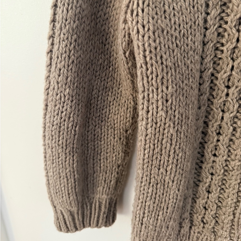 American Eagle Women's Knit Cardigan Sweater Taupe Beige Brown AEO Size S / SP - Picture 6 of 16
